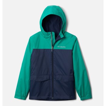 Columbia Jas Jongens, Rain-Zilla Donkerblauw Turquoise Groen, 51UVEKNCW